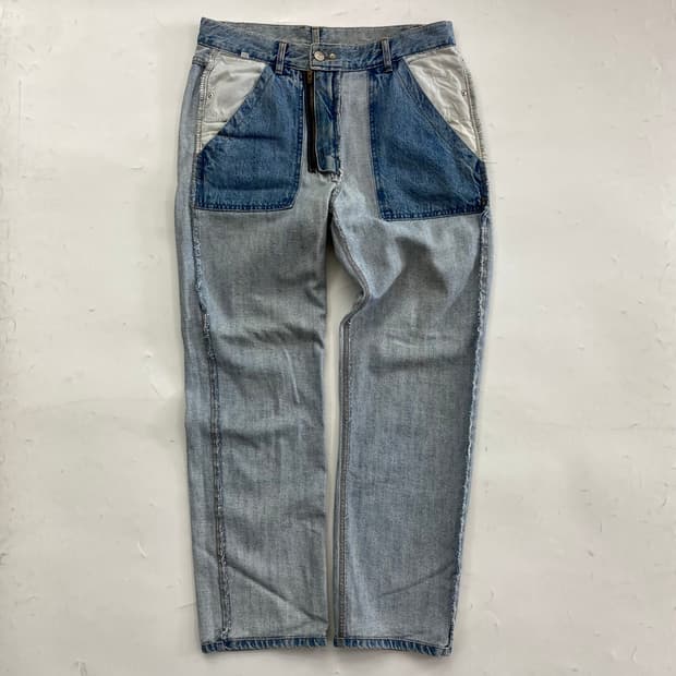 패치워크 데님 팬츠