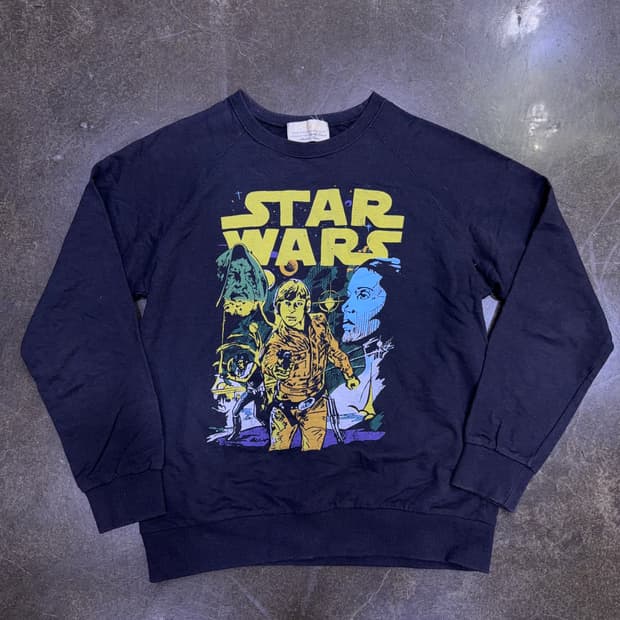 스타워즈 프린팅 맨투맨 스웻셔츠 네이비 S