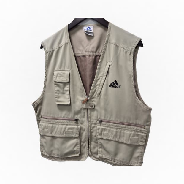 아디다스 00's 빈티지 베이지 멀티포켓 베스트 100