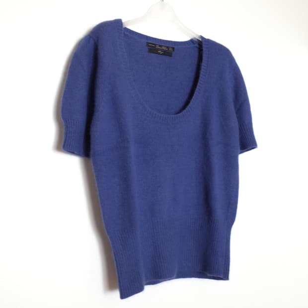 자라 앙고라 반팔 니트