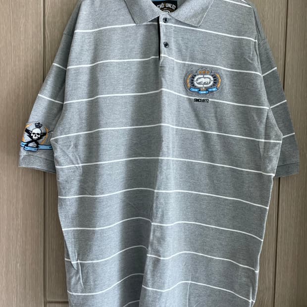 에코 언리미티드 백프린팅 스트라이프 그레이 pk 