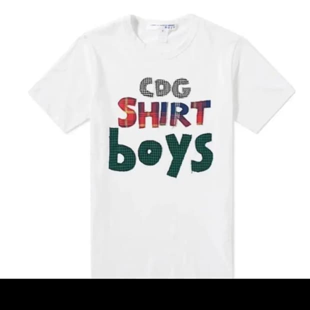 (정품) 꼼데가르송 셔츠 보이즈 반팔 티셔츠 남성