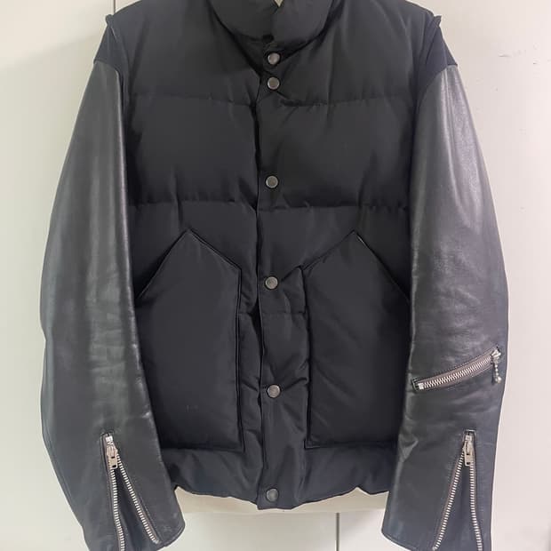 언더커버 08AW 레더슬리브 패딩