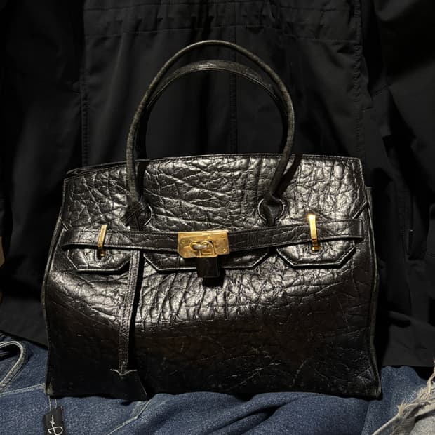 vintage locker leather dote bag 40cm