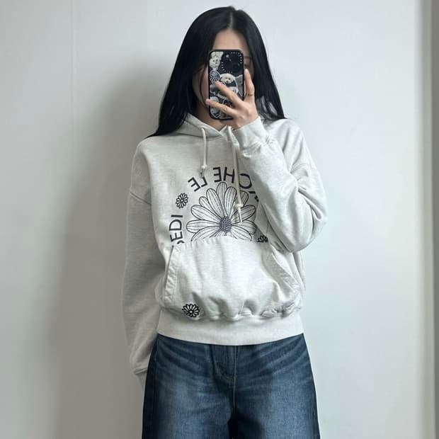 마르디 메크르디 빅로고 그레이 후드티