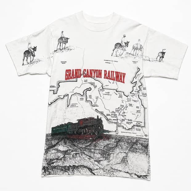 Grand Canyon Railway 올오버 프린트 티셔츠