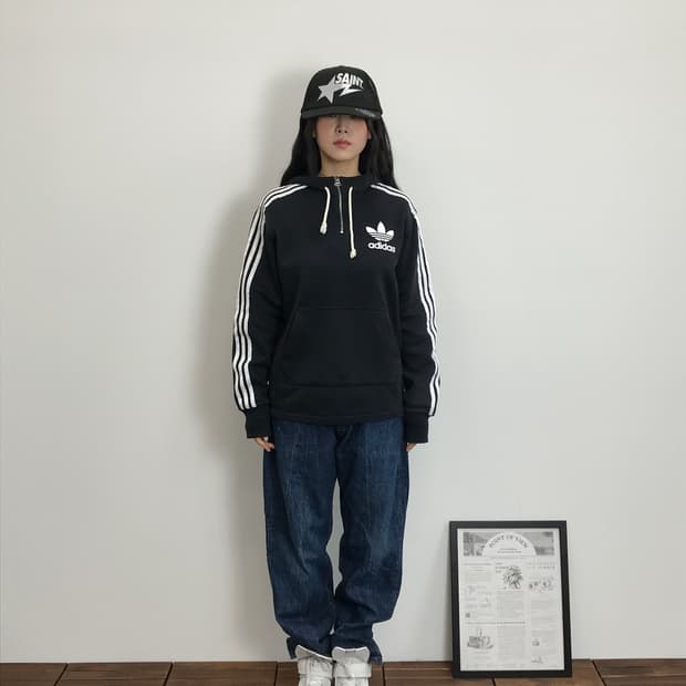 Adidas Trefoil Zip Hoodie Black