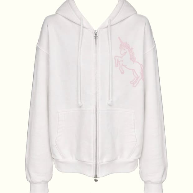 Aouning 아우닝 젤리 후디 후드집업 화이트