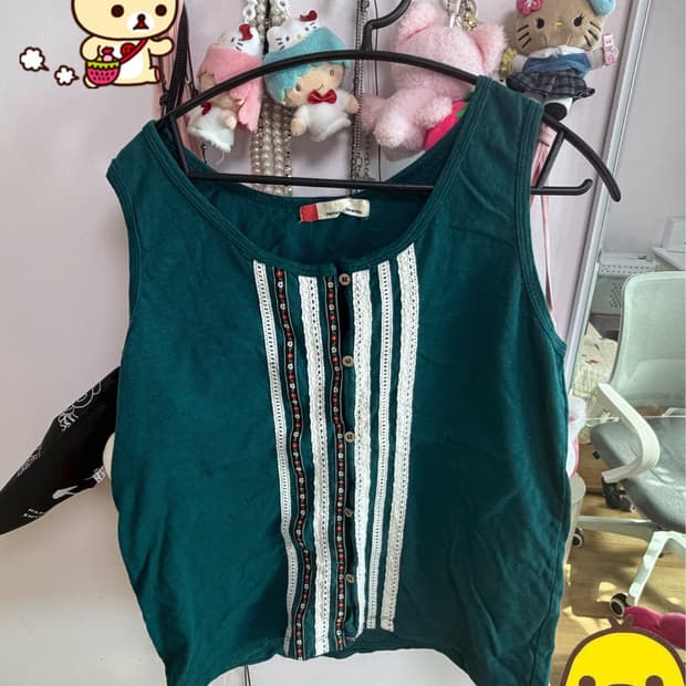 하구미깔 초록 슬리브리스