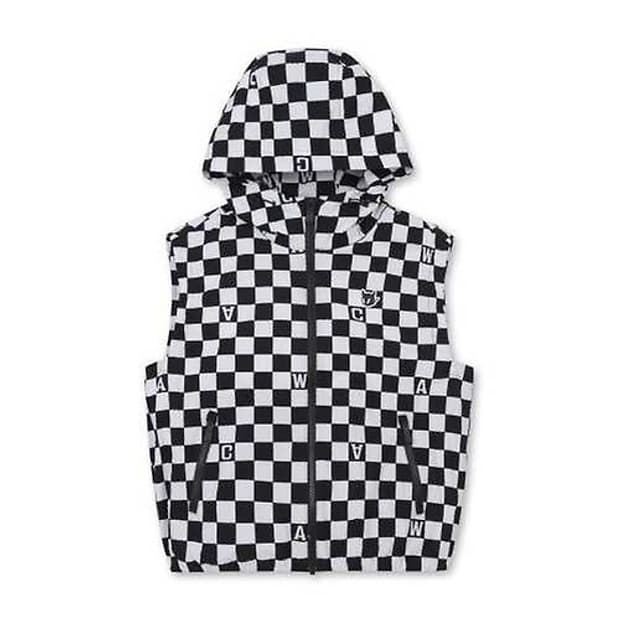 WAAC 왁 패턴 후드 베스트 3사이즈 새상품