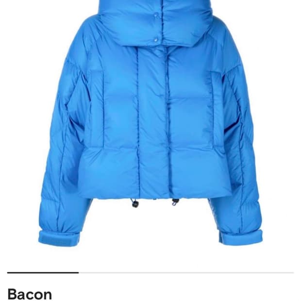 Bacon feather down padded jacket blue