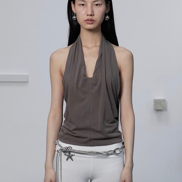 Cerric drape halter neck sleeveless