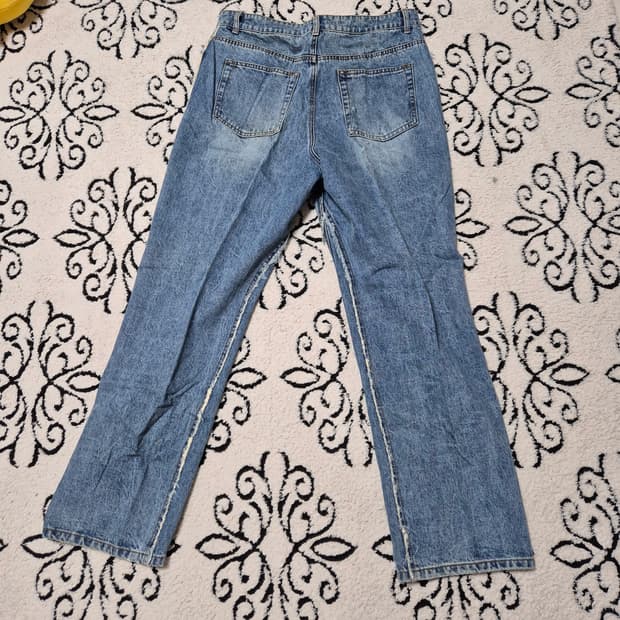 쿠어 컷오프 스플릿 데님 팬츠