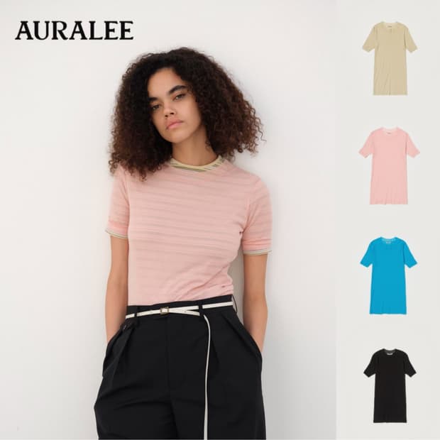 오라리 auralee 슈퍼하이게이지 반팔티 새상품