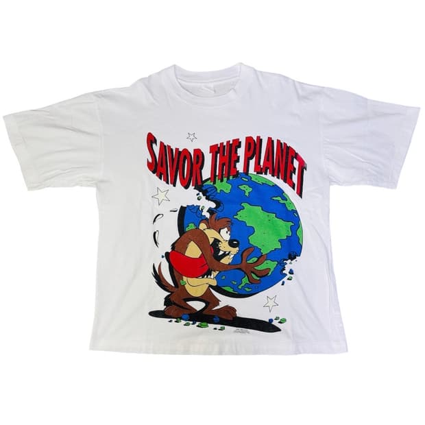 빈티지 90s 루니툰 태즈 Looney Tunes TAZ SAVOR TH