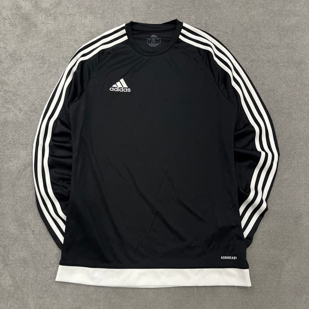 M 아디다스 삼선 트레이닝 긴팔 블랙