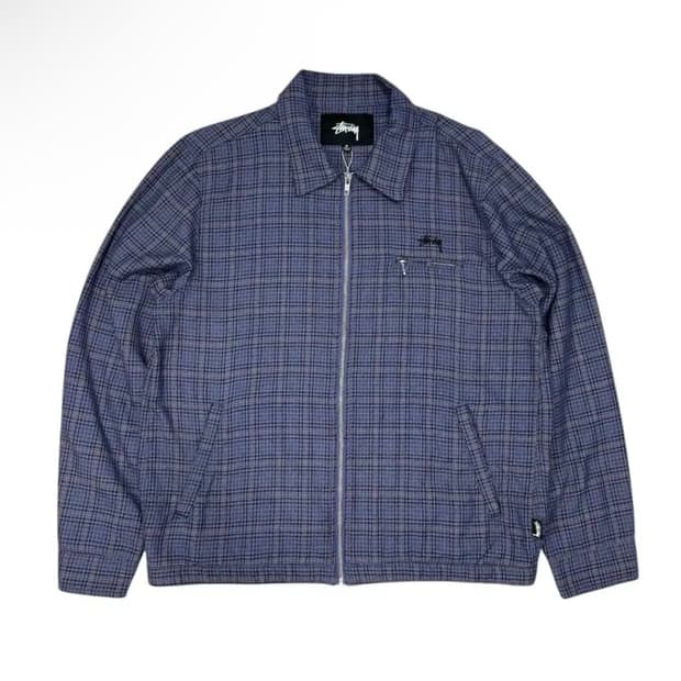 스투시 체크 집업 자켓
