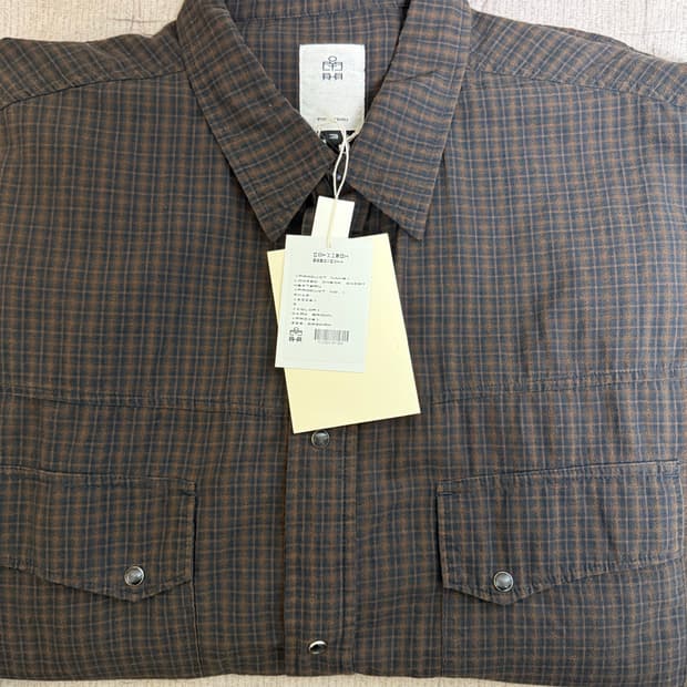 [3] 폴리테루 루즈드 체크 셔츠 웨스턴