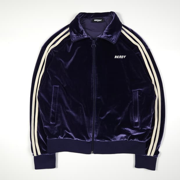 널디 벨벳 트랙 져지 퍼플 