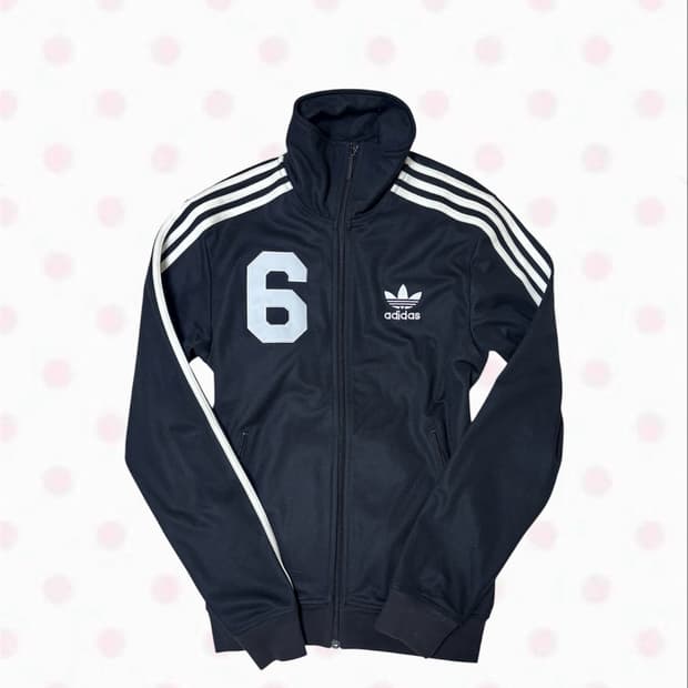 빈티지 아디다스 넘버 6 삼선 블랙 져지 뉴욕 kaiser