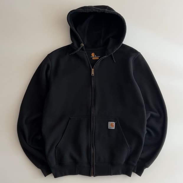 칼하트 블랙 후드 집업  S