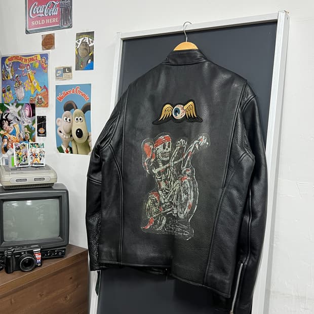 Von Dutch 본더치 모터 사이클 양가죽 라이더 가죽 자켓