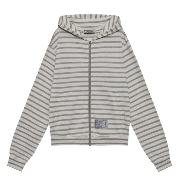 사로스 스트라이프 집업 화이트 1