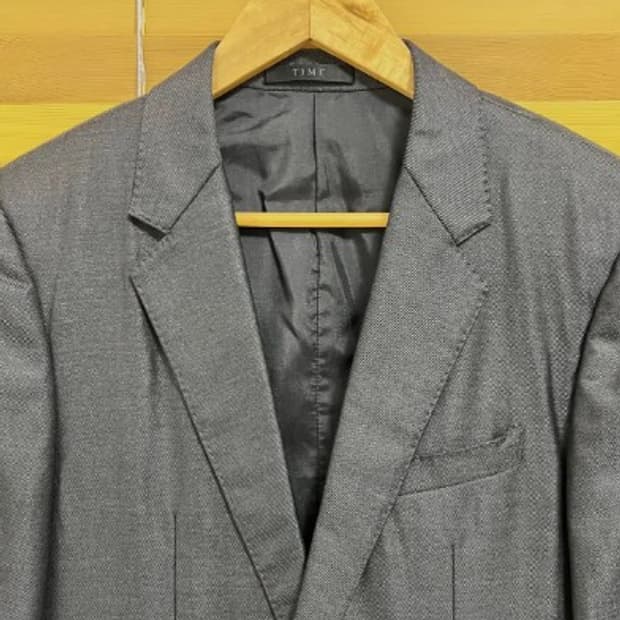 타임 남성 차콜그레이울실크자켓 46