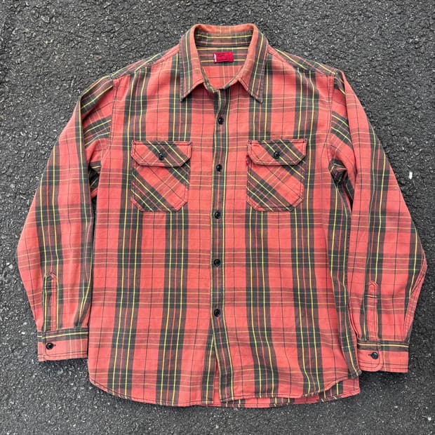 00년대 리바이스 헤비 코튼 체크 셔츠