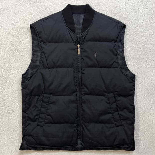 입생로랑 리버시블 구스다운 패딩조끼 베스트