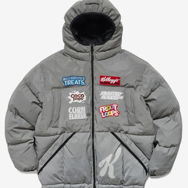 위캔더스 KELLOGGS SPONSOR PUFFER JK (L.GREY)