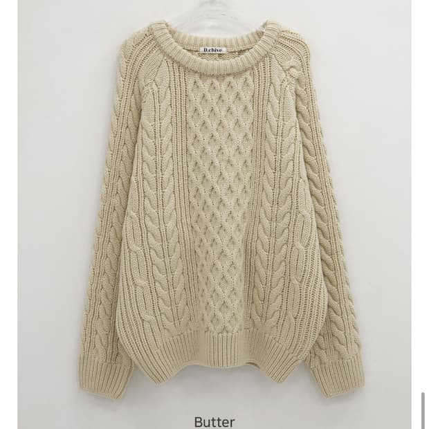 데일리쥬 란젤로 피셔꽈배기 라운드니트 버터