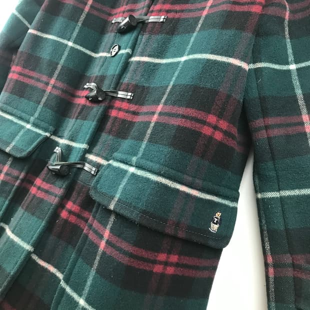 티니위니 체크 떡볶이코트 자켓 더플코트 duffle coat green