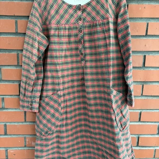 모리걸 체크 원피스