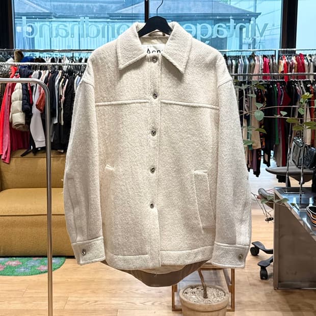 아크네 스튜디오 아이보리 트윌 오버 자켓 