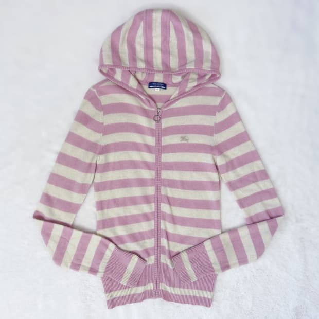 Burberry 버버리 블루라벨 딸기우유 마카롱 후드집업 ≽^•⩊•^≼ 