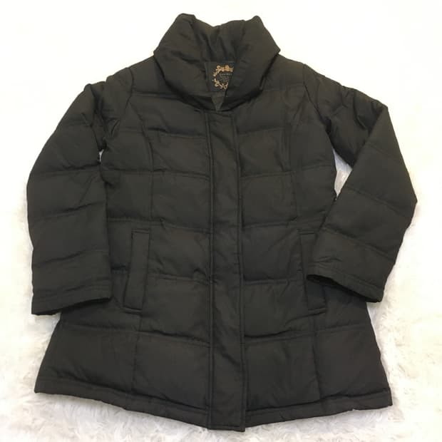 빈티지 로즈 블랙 롱 패딩 y2k 스트릿 갸루 펑키 일본빈티지728