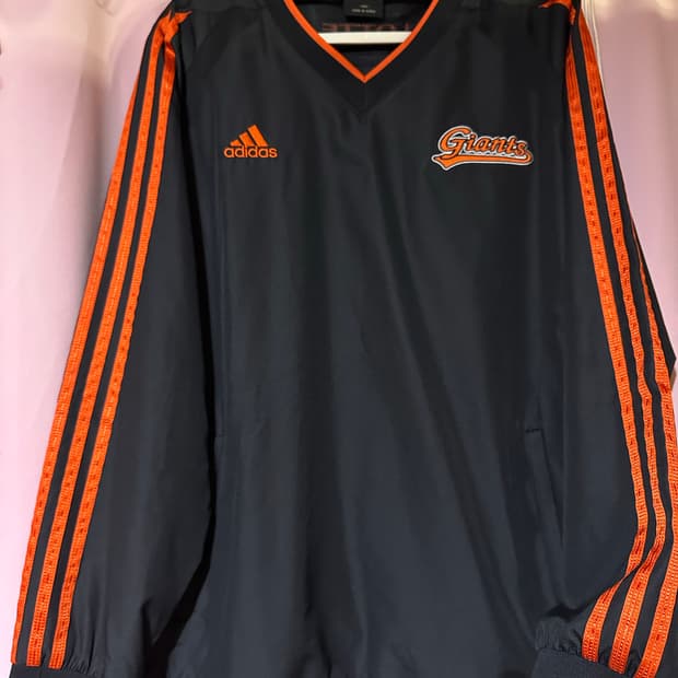 아디다스 올드스쿨 롯데 자이언츠 웜업 바람막이 아디다스 블랙