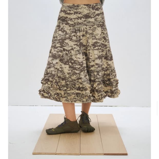 (새상품) 플리즈 프로젝트 카모 스커트
