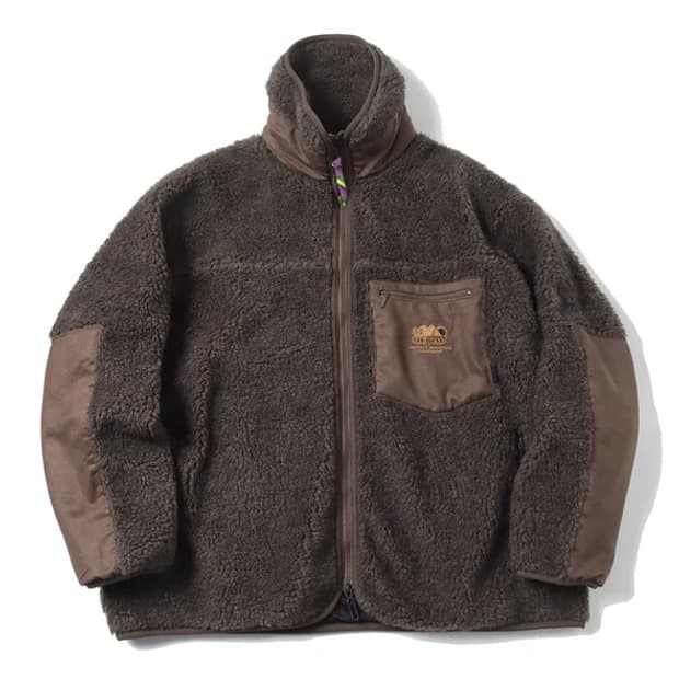 이즈네스 Is-ness 23aw THM FLEECE 자켓 브라운 L