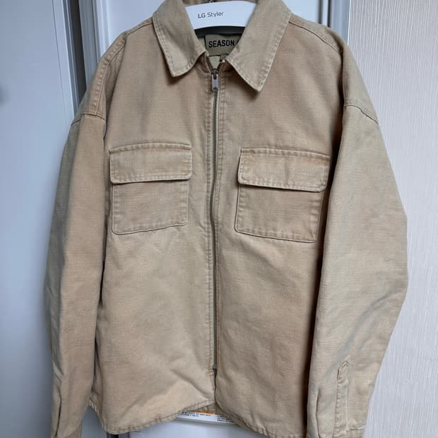 이지 시즌 4 플란넬 집업 자켓 오트밀