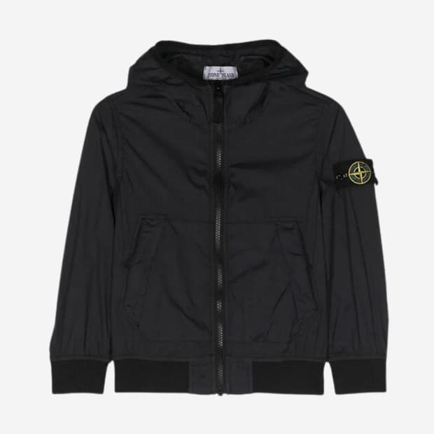 키즈) 스톤 아일랜드 41136 후드 자켓 블랙 - 24SS