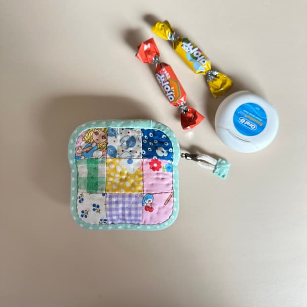 퀼트 미니 파우치 / 에어팟 파우치