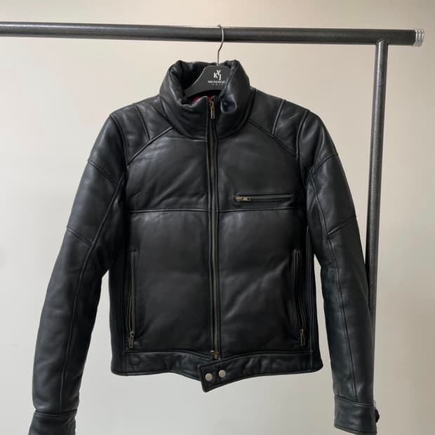 (L) 락시크 바이커 가죽 패딩