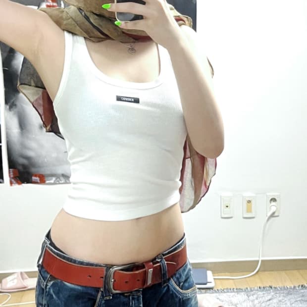 보헤미안 서울 베이직 나시 화이트