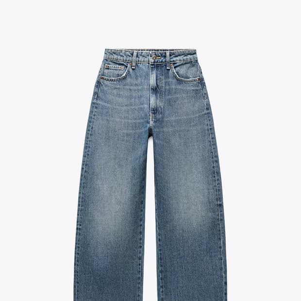 ZARA 와이드핏 데님 팬츠 미디엄 라이즈 36