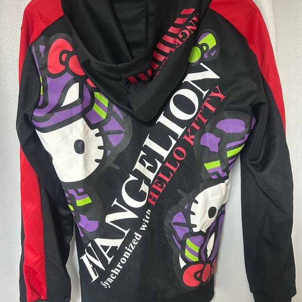 에반게리온 헬로키티 초호기 후드집업