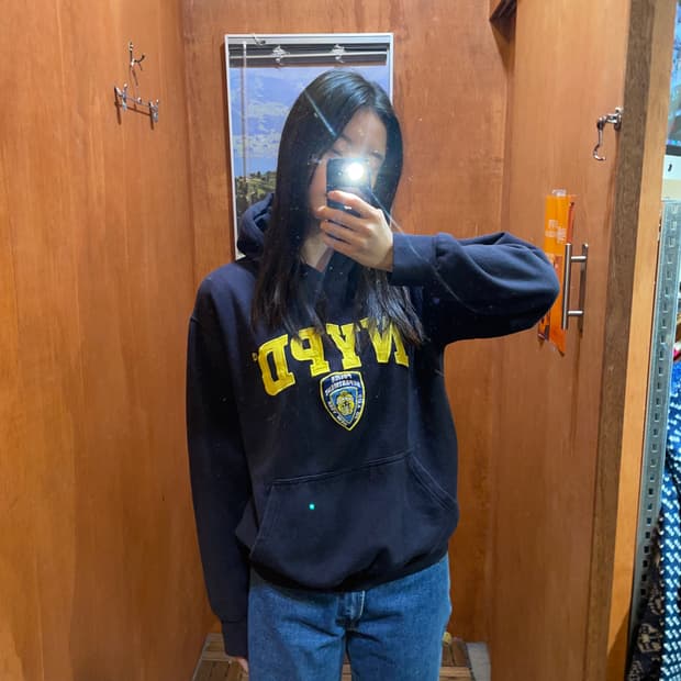 (M) USA NYPD 뉴욕 경찰 후드티 