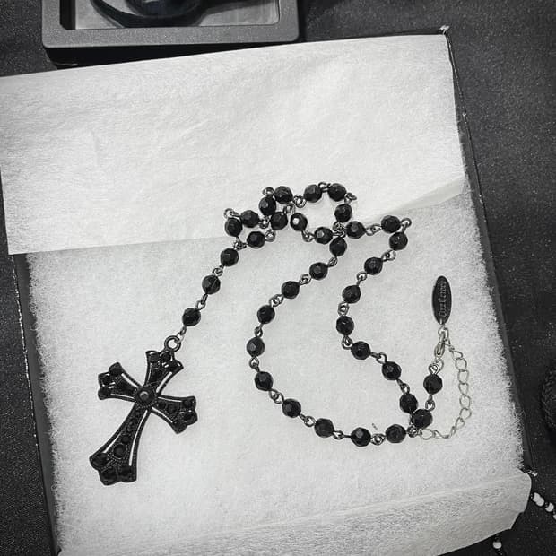 오즈온 오즈 크로스 십자 비즈 목걸이