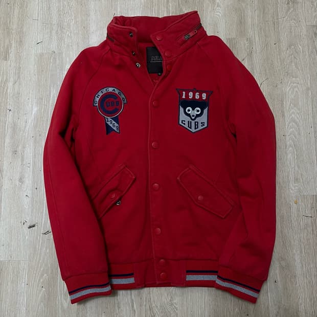 MLB 시카고 컵스 히든후드 야구점퍼 바시티 자켓 [레드] M/95